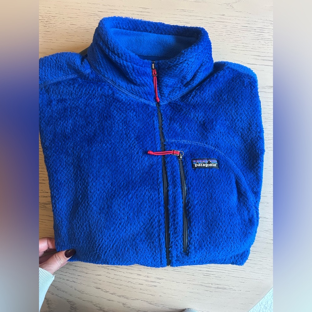 Patagonia Royal Blue Fleece with Red Accents